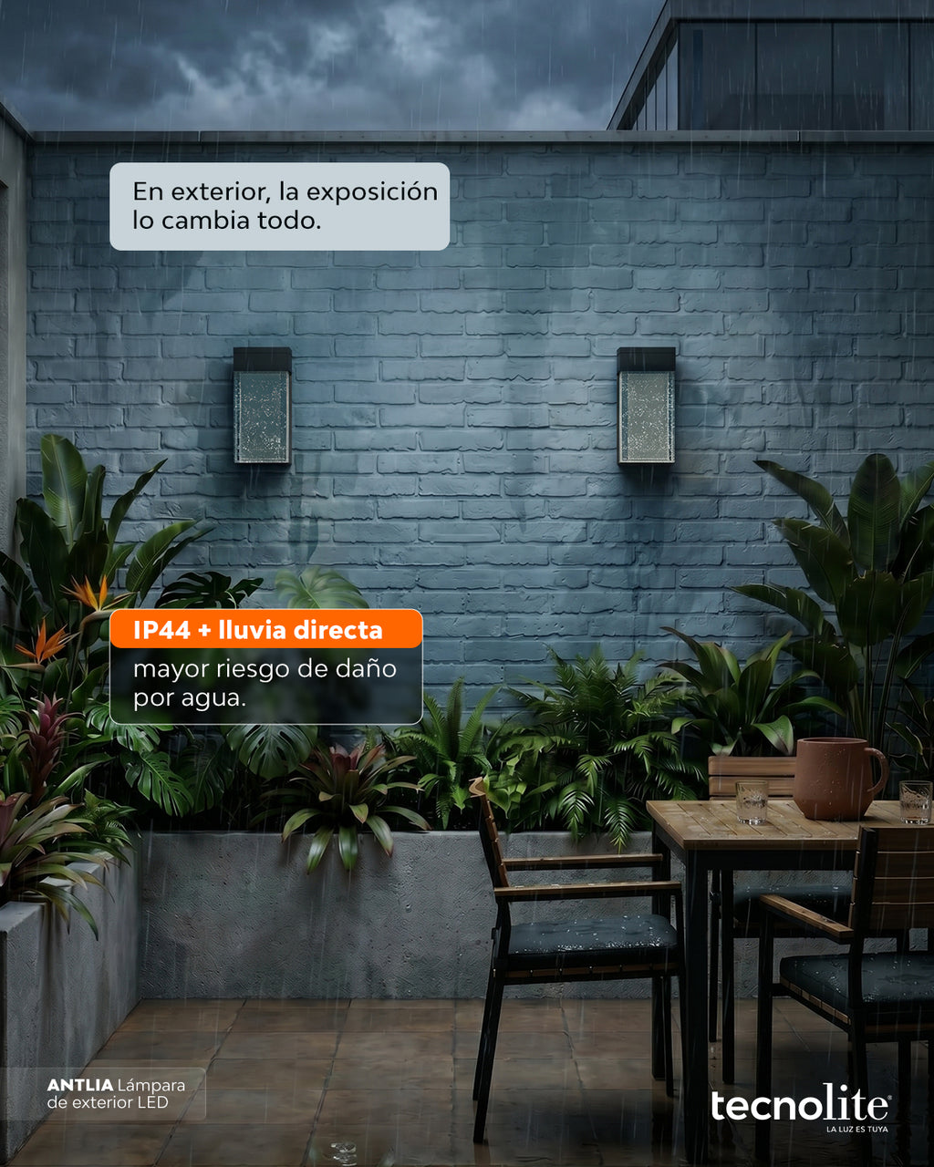 ANTLIA | Lámpara de Pared Exterior LED