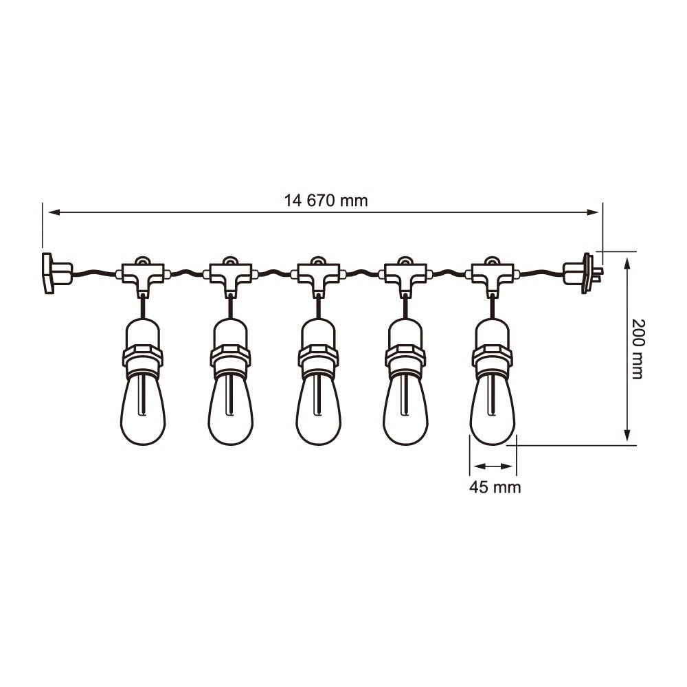 FESTON - Serie de 24 Luces LED
