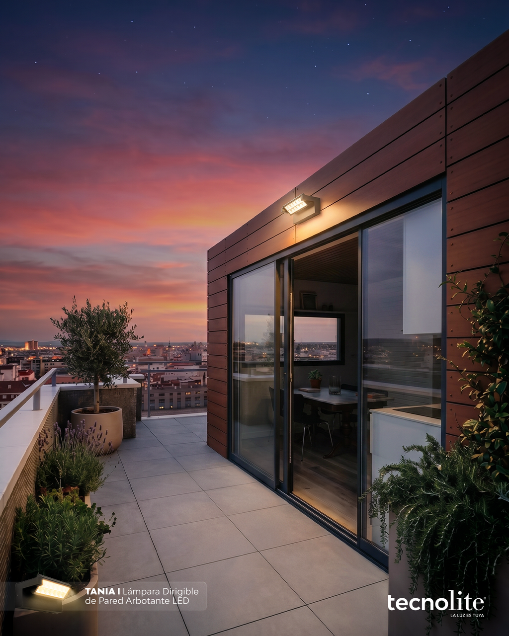 TANIA I | Lámpara Arbotante Exterior LED