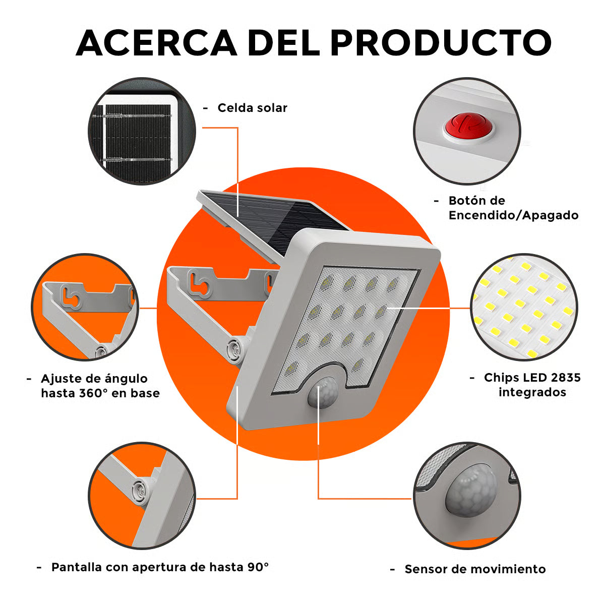 KAYT | Lámpara Solar | Sensor de Movimiento