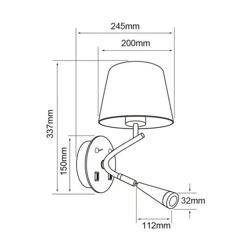 BUNDA | Lámpara de Pared Arbotante